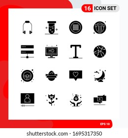 Paquete de iconos vectores estándar de 16 señales de línea y símbolos para la conexión; usuario; red; texto; elementos de diseño de vectores editables de interfaz