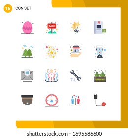 Stock Vector Icon Pack of 16 Line Signs and Symbols for forest; knowledge; shop; education; book Editable Pack of Creative Vector Design Elements