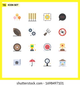 Stock Vector Icon Pack of 16 Line Signs and Symbols for gear setting; football; development; american; chat Editable Pack of Creative Vector Design Elements