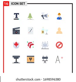 Stock Vector Icon Pack of 16 Line Signs and Symbols for constructor; industry; x mas; worker; strategy Editable Pack of Creative Vector Design Elements