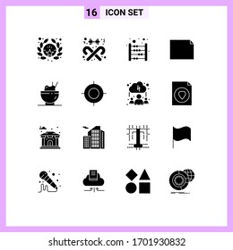 Stock Vector Icon Pack of 16 Line Signs and Symbols for rice; chinese; abacus; landscape; document Editable Vector Design Elements