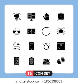 Stock Vector Icon Pack of 16 Line Signs and Symbols for basket; view; development; eye; transport Editable Vector Design Elements