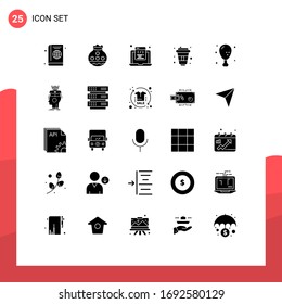 Stock Vector Icon Pack of 25 Line Signs and Symbols for paris; cola; pongal; web; html coding Editable Vector Design Elements