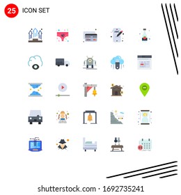 Paquete de 25 carteles de línea y símbolos para beber; bebidas; ropa interior; teléfono; elementos de diseño de vectores editables móviles