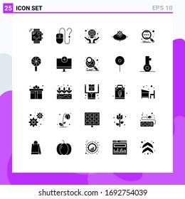 Stock Vector Icon Pack of 25 Line Signs and Symbols for innovation; concept; info; business; hands Editable Vector Design Elements