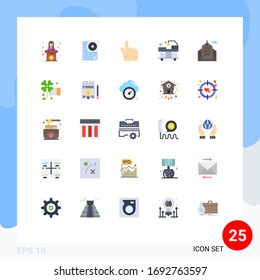 Stock Vector Icon Pack of 25 Line Signs and Symbols for building; service; page; hospital; hand Editable Vector Design Elements