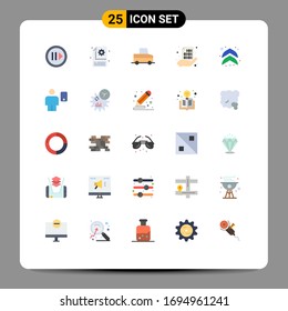 Stock Vector Icon Pack of 25 Line Signs and Symbols for arrows; coding; car; hand; binary Editable Vector Design Elements