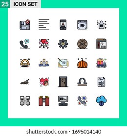 Paquete de iconos vectores estándar de 25 señales de línea y símbolos para móviles; cocinar; seguridad; apron; elementos de diseño de vectores editables de educación