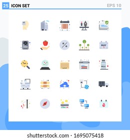 Stock Vector Icon Pack of 25 Line Signs and Symbols for connection; crop; computer; editing; system Editable Vector Design Elements