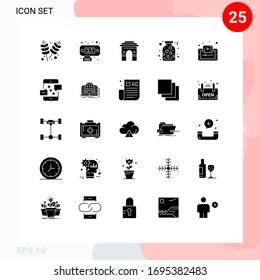 Stock Vector Icon Pack of 25 Line Signs and Symbols for romance; jar; global; heart; srilanka Editable Vector Design Elements