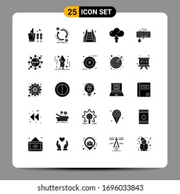 Stock Vector Icon Pack of 25 Line Signs and Symbols for device; up; convert; arrow; ladder Editable Vector Design Elements