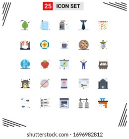 Stock Vector Icon Pack of 25 Line Signs and Symbols for business; winter; spray; decorations; teacher Editable Vector Design Elements