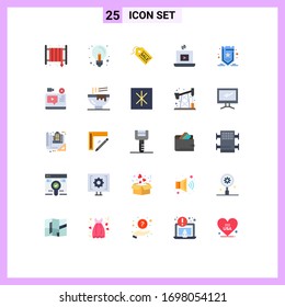 Stock Vector Icon Pack of 25 Line Signs and Symbols for marketing; share; idea; video; sale Editable Vector Design Elements