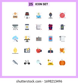 Stock Vector Icon Pack of 25 Line Signs and Symbols for business; treat; fathers; summer; desert Editable Vector Design Elements