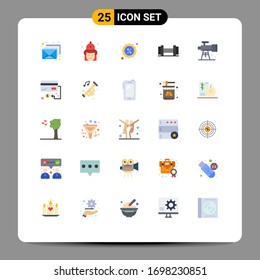 Stock Vector Icon Pack of 25 Line Signs and Symbols for space; astronomy; hat; tools; badge Editable Vector Design Elements