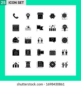 Stock Vector Icon Pack of 25 Line Signs and Symbols for business; physic; light; education; home Editable Vector Design Elements