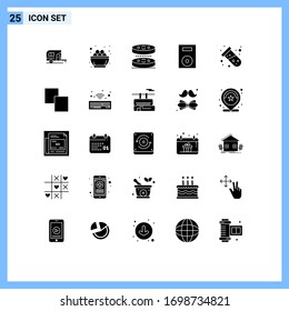 Stock Vector Icon Pack of 25 Line Signs and Symbols for turntable; products; nest; electronics; science Editable Vector Design Elements