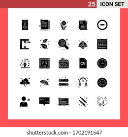 Stock Vector Icon Pack of 25 Line Signs and Symbols for seo report; seo; script; report; spring Editable Vector Design Elements
