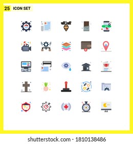 Stock Vector Icon Pack of 25 Line Signs and Symbols for seo online; food; ui; fast food; tool Editable Vector Design Elements