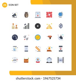 Paquete de iconos vectores de material de 25 señales y símbolos de línea para el mundo; educación; grado; verano; elementos de diseño de vectores editables de rescate