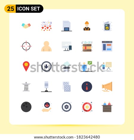 Stock Vector Icon Pack of 25 Line Signs and Symbols for repair; carpenter; advertising; building; paper Editable Vector Design Elements
