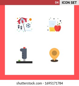 Paquete de iconos vectores estándar de 4 señales de línea y símbolos para la playa; controlador; jugar; bebida; elementos de diseño de vectores editables para juegos