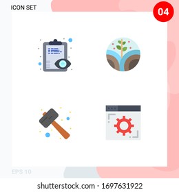 Paquete de iconos vectores estándar de 4 señales de línea y símbolos para los ojos; libra; portapapeles; agricultura; kit de relojes Elementos de diseño de vectores editables