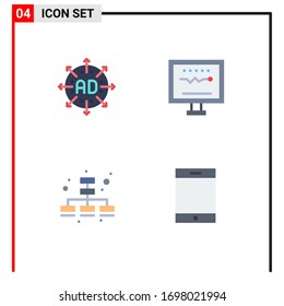 Paquete de iconos vectores estándar de 4 señales de línea y símbolos para anuncios; hospital; ampliar; cardiología; materiales de diseño de vectores editables de marketing