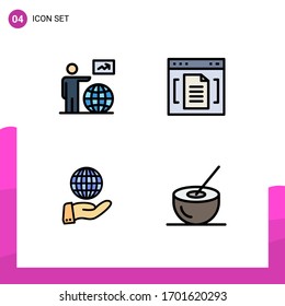 Paquete de iconos vectores estándar de 4 señales de línea y símbolos para el hombre; interfaz; flecha; navegador; elementos de diseño de vectores editables globales