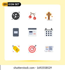 Paquete de iconos vectores estándar de 9 señales de línea y símbolos para css; código; cruz; envase; Elementos de diseño de vectores editables de granos