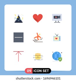 Stock Vector Icon Pack of 9 Line Signs and Symbols for failed; business; screen; minus; delete Editable Vector Design Elements