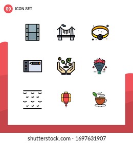Stock Vector Icon Pack of 9 Line Signs and Symbols for popcone; invest; jewelry; finance; graphic Editable Vector Design Elements