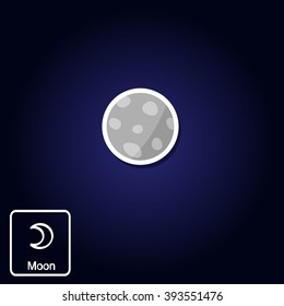 Stock vector icons with Moon and astrology symbol of planet for your design