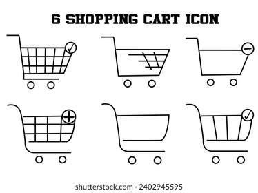 Stock-Vektor-ID: 1575424627

6 Set von Warenkorb-Symbolen. Sammlung von Web-Icons für Online-Shop, von verschiedenen Cart-Icons in verschiedenen Formen .