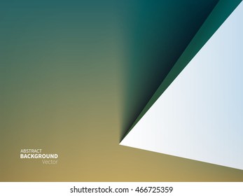 Stock vector illustration abstract background. Material design style. Minimalism, 3D, Geometry, Shadow. Paper origami effect. Clean and minimalistic style. EPS 10