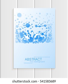 Stock vector illustration of abstract nature design element branches of trees with stars, forest, unusual decor on blue background for printed materials, web sites, greeting cards, covers, wallpaper