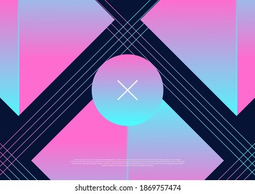 ilustración vectorial de material de tecnología abstracta concepto futurista digital de interfaz de usuario de ciencia ficción con puntos y líneas de gradiente. inteligencia artificial. fondo vectorial abstracto.