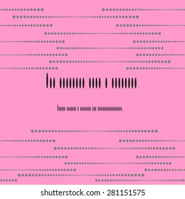 Stock Vector Illustration: Abstract Technology. Pink Background.Vector illustration