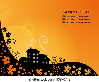 Stock Vector Illustration: autumn background