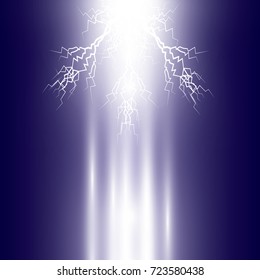 Stock vector illustration ball lightning a transparent background. Abstract plasma sphere. Electric discharge. EPS 10