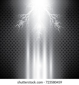 Stock vector illustration ball lightning a transparent background. Abstract plasma sphere. Electric discharge. EPS 10