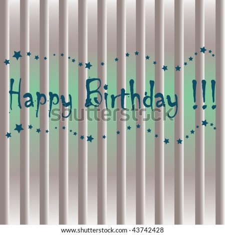 Stock vector illustration birthday background card