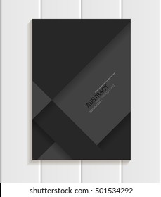 Stock vector illustration of black brochure in material design style