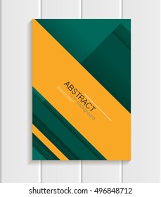 Stock vector illustration brochure in material design style