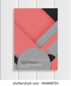 Stock vector illustration brochure in material design style
