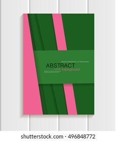 Stock vector illustration brochure in material design style