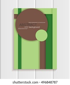 Stock vector illustration brochure in material design style