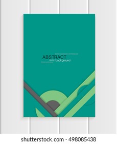 Stock vector illustration of brochure in material design style