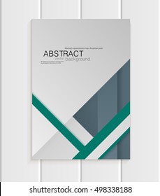 Stock vector illustration of brochure in material design style