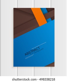 Stock vector illustration of brochure in material design style